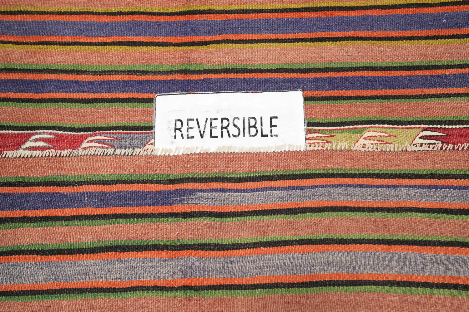 Vegetable Dye Kilim Turkish Runner Rug 4x9