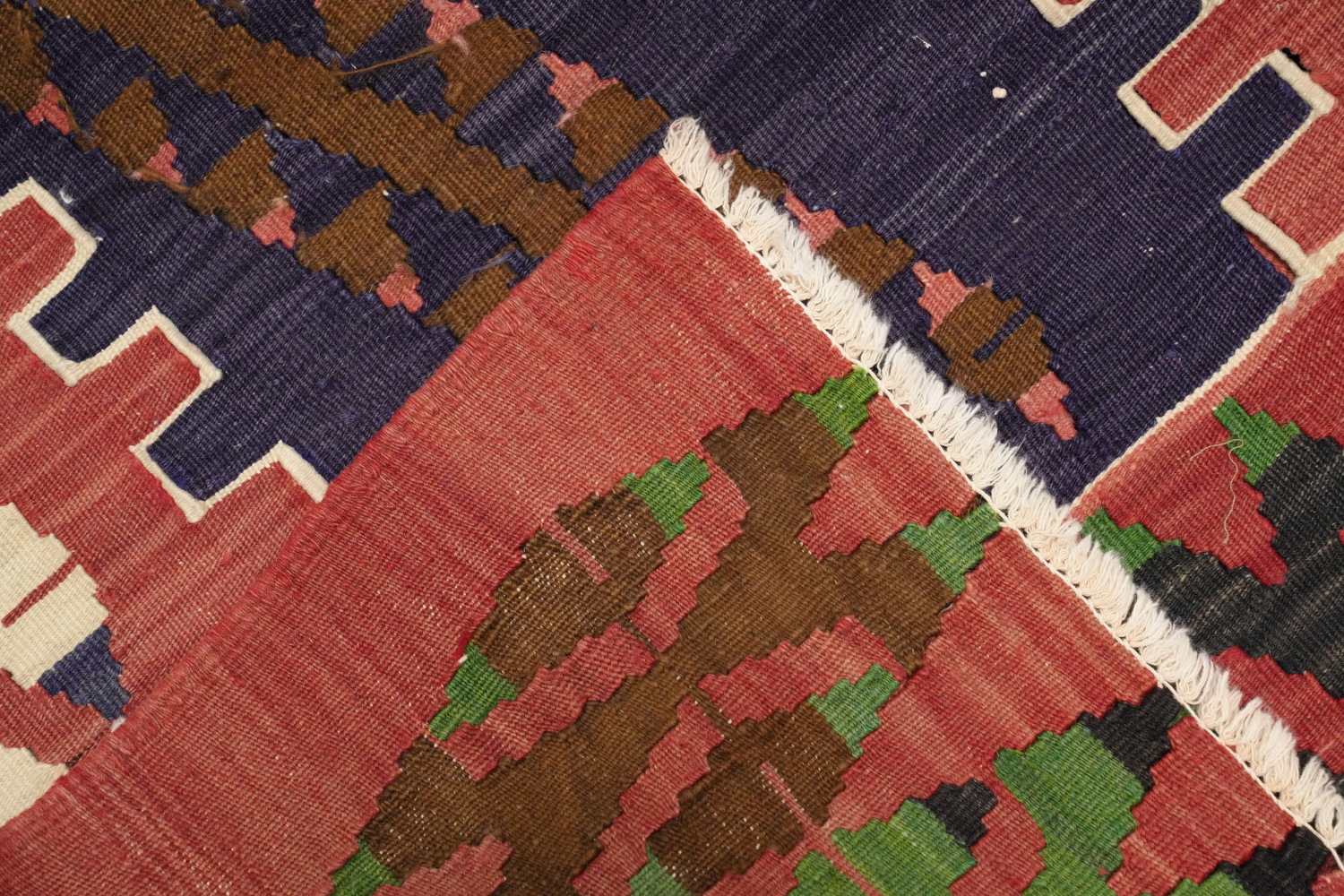Vegetable Dye Kilim Turkish Area Rug 5x9