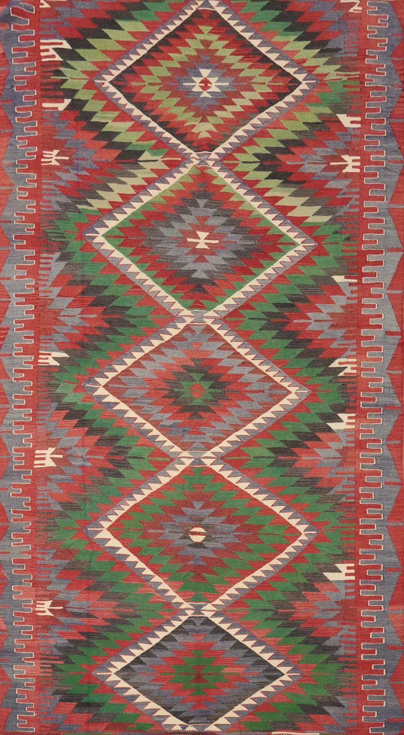 Vegetable Dye Kilim Handmade Area Rug 5x9
