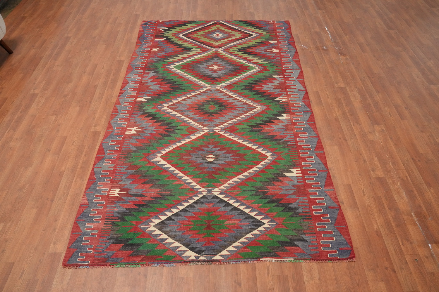 Vegetable Dye Kilim Handmade Area Rug 5x9