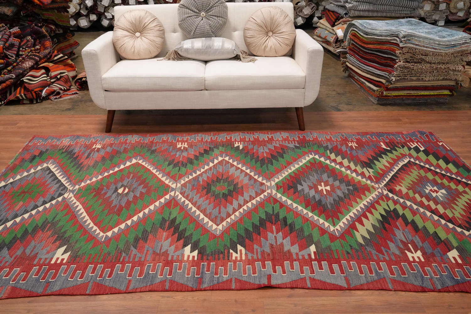 Vegetable Dye Kilim Handmade Area Rug 5x9
