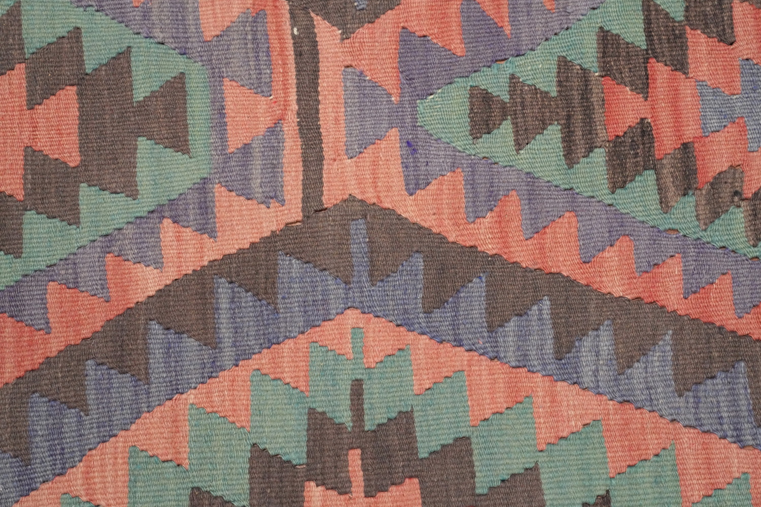 Vegetable Dye Kilim Geometric Area Rug 5x9