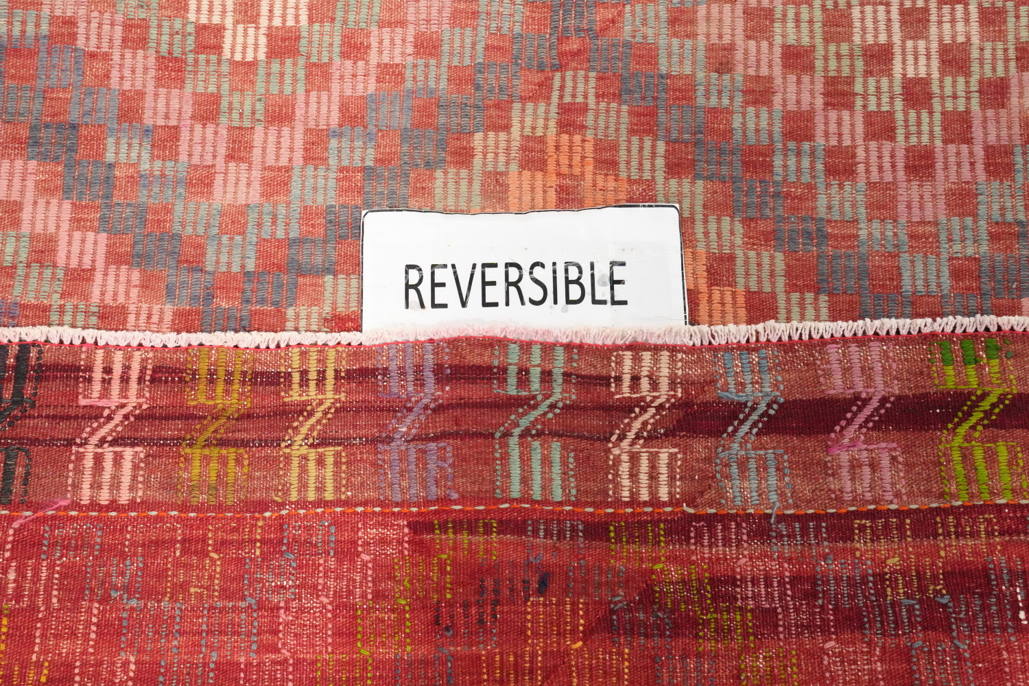 Geometric Kilim Vegetable Dye Area Rug 6x9