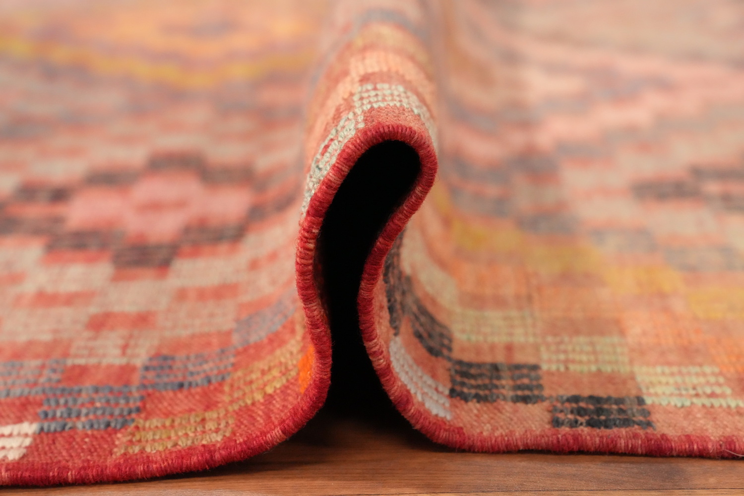 Geometric Kilim Vegetable Dye Area Rug 6x9