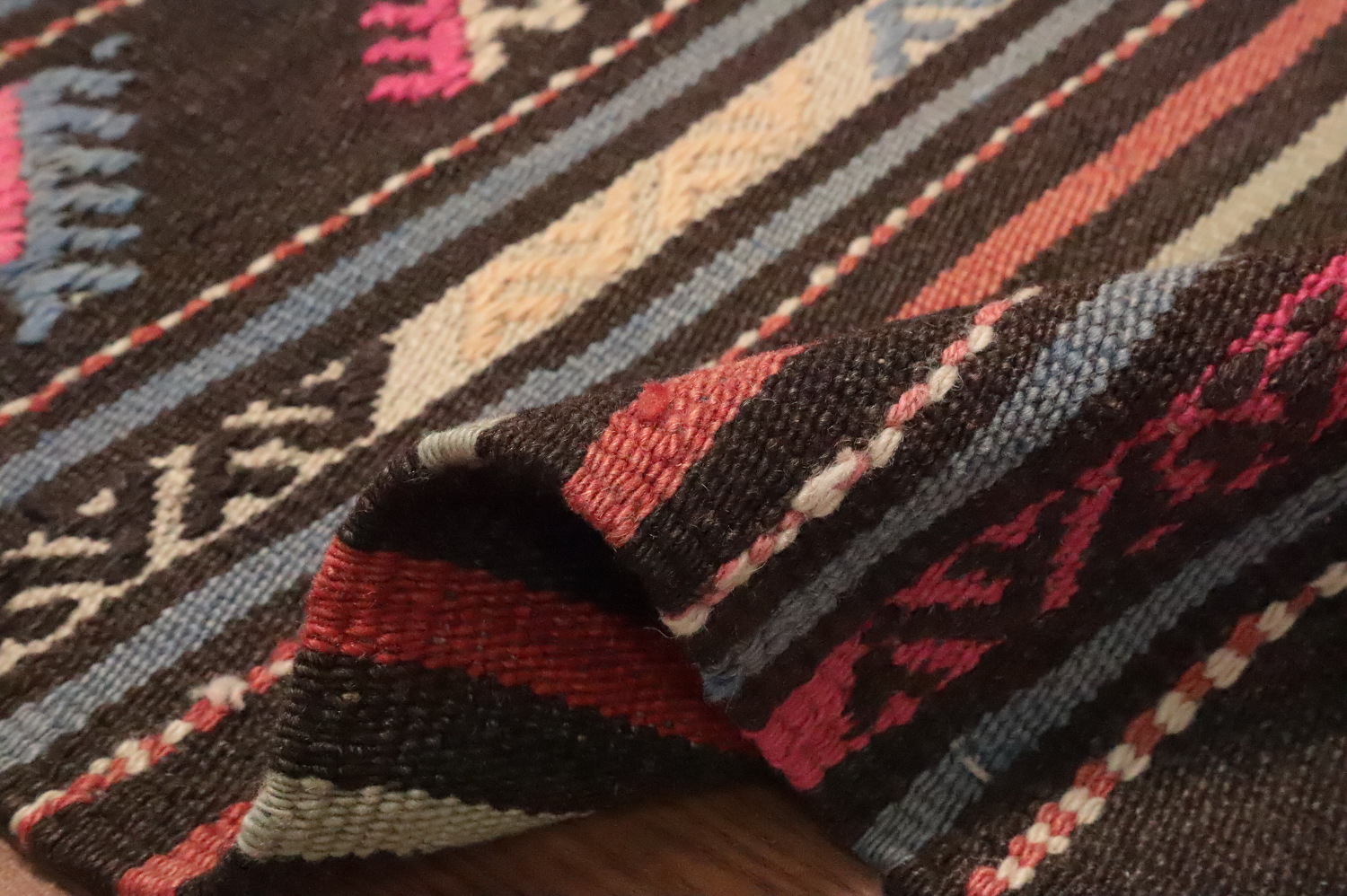 Vegetable Dye Kilim Turkish Area Rug 6x8