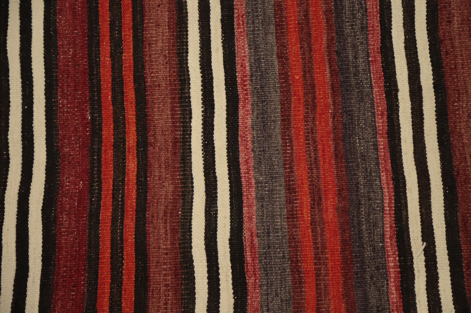 Vibrant Stripes Handwoven Wool Kilim Area Rug 5x11
