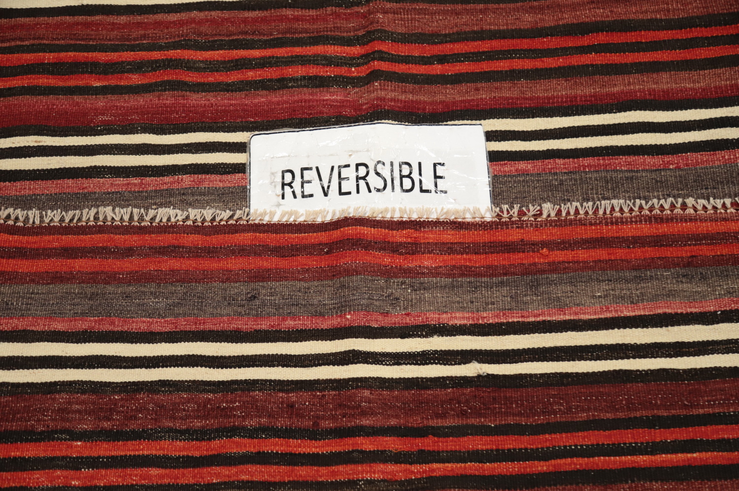 Vibrant Stripes Handwoven Wool Kilim Area Rug 5x11