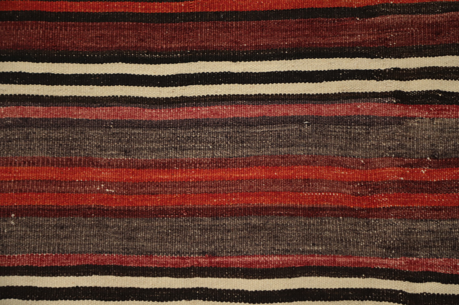 Vibrant Stripes Handwoven Wool Kilim Area Rug 5x11