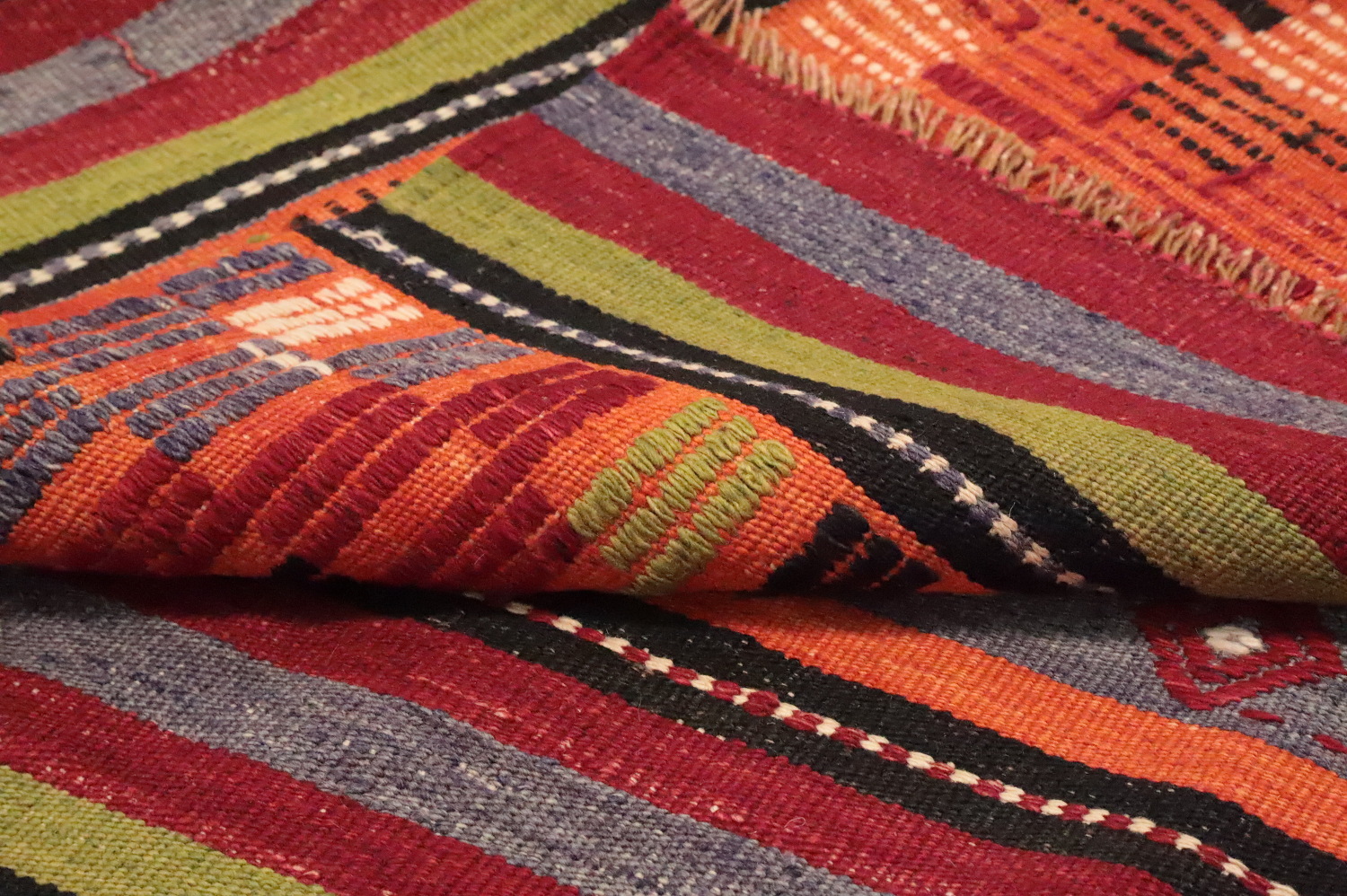Colorful Kilim Area Rug 5x9 with Ethnic Designs for Living Spaces