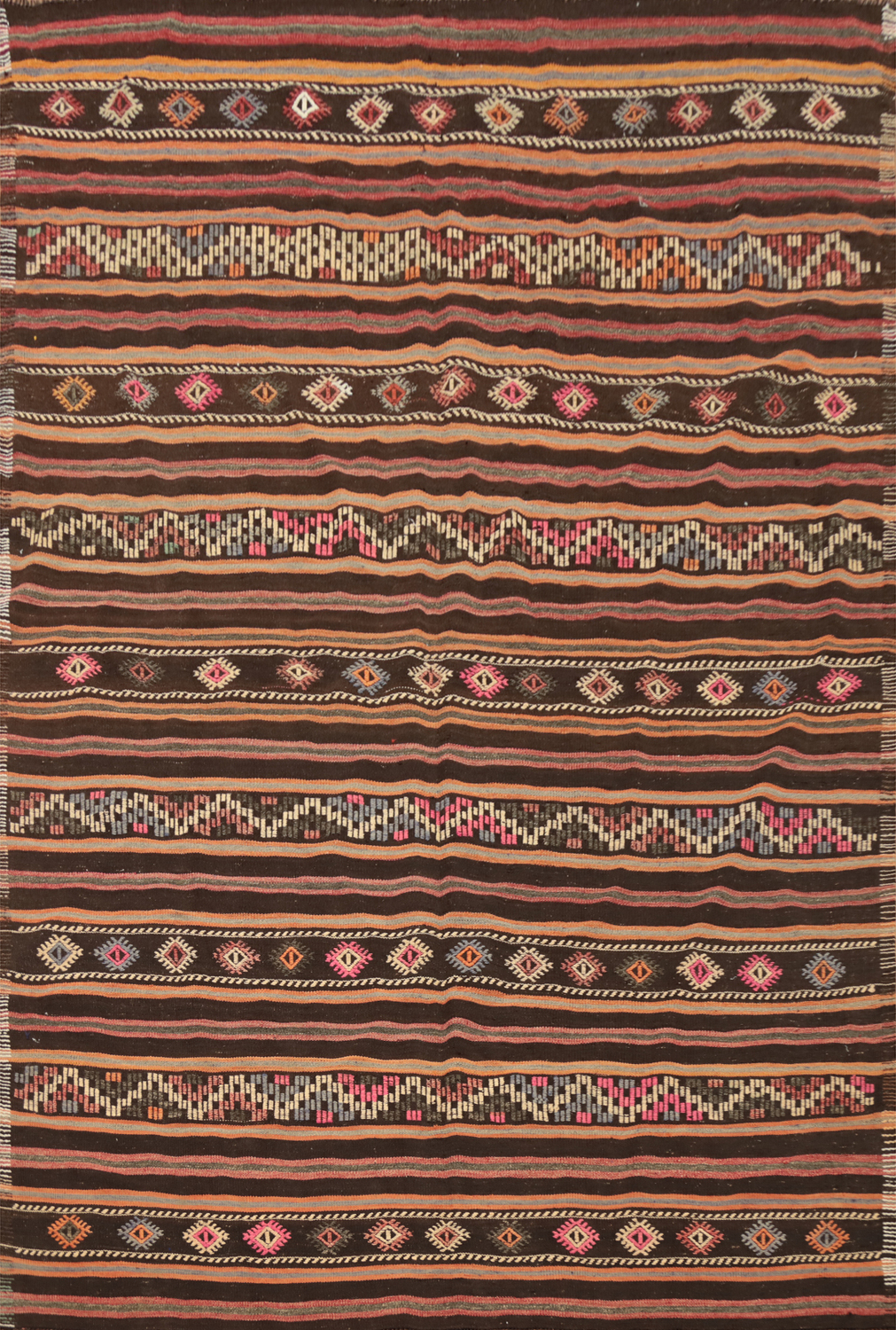 Vegetable Dye Kilim Area Rug 7x9