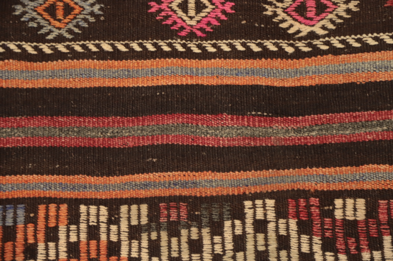 Vegetable Dye Kilim Area Rug 7x9