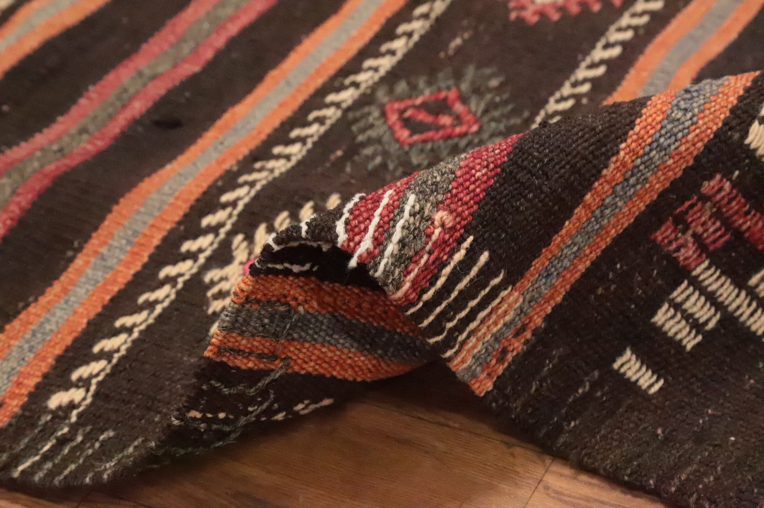 Vegetable Dye Kilim Area Rug 7x9