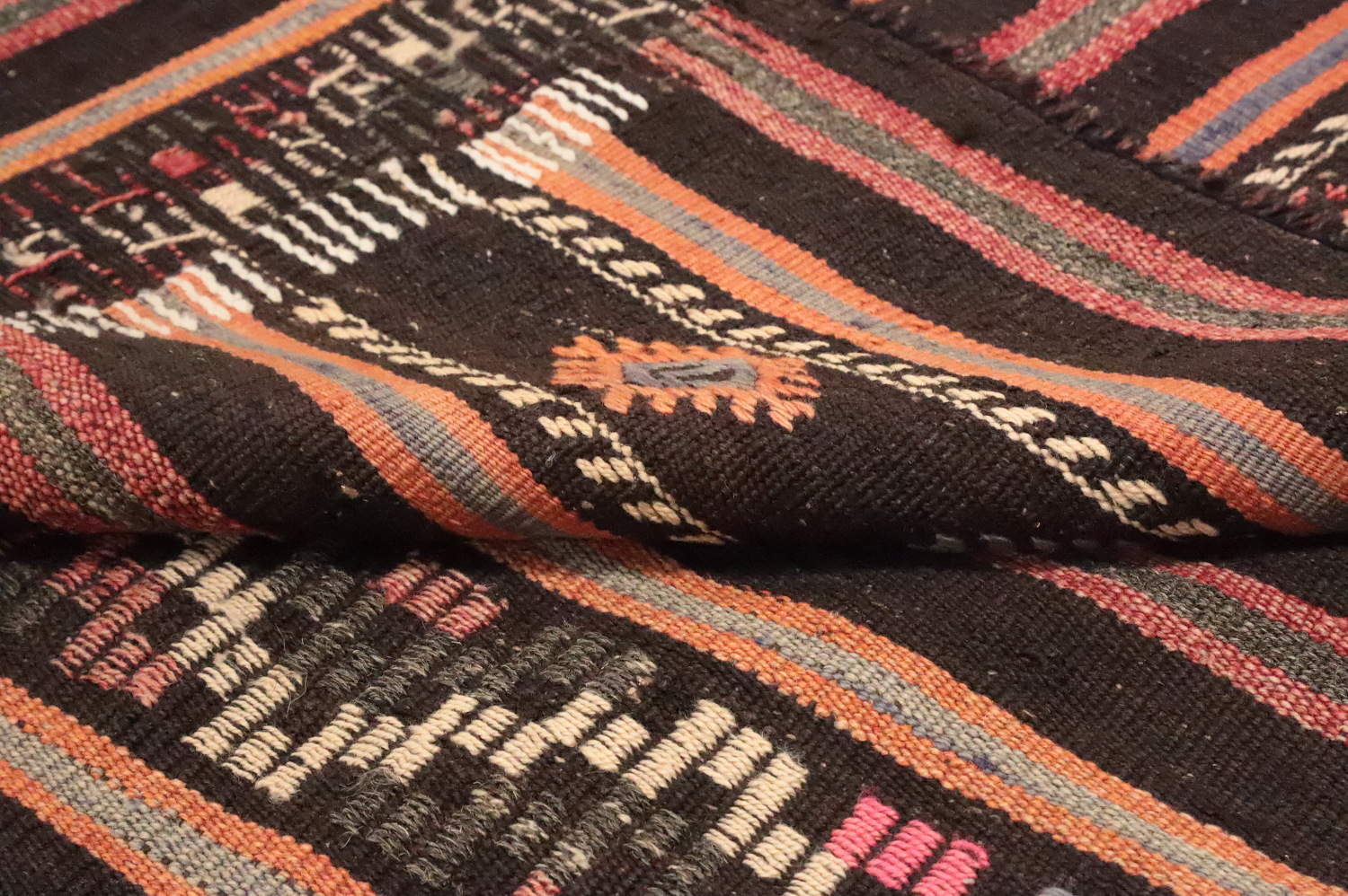 Vegetable Dye Kilim Area Rug 7x9