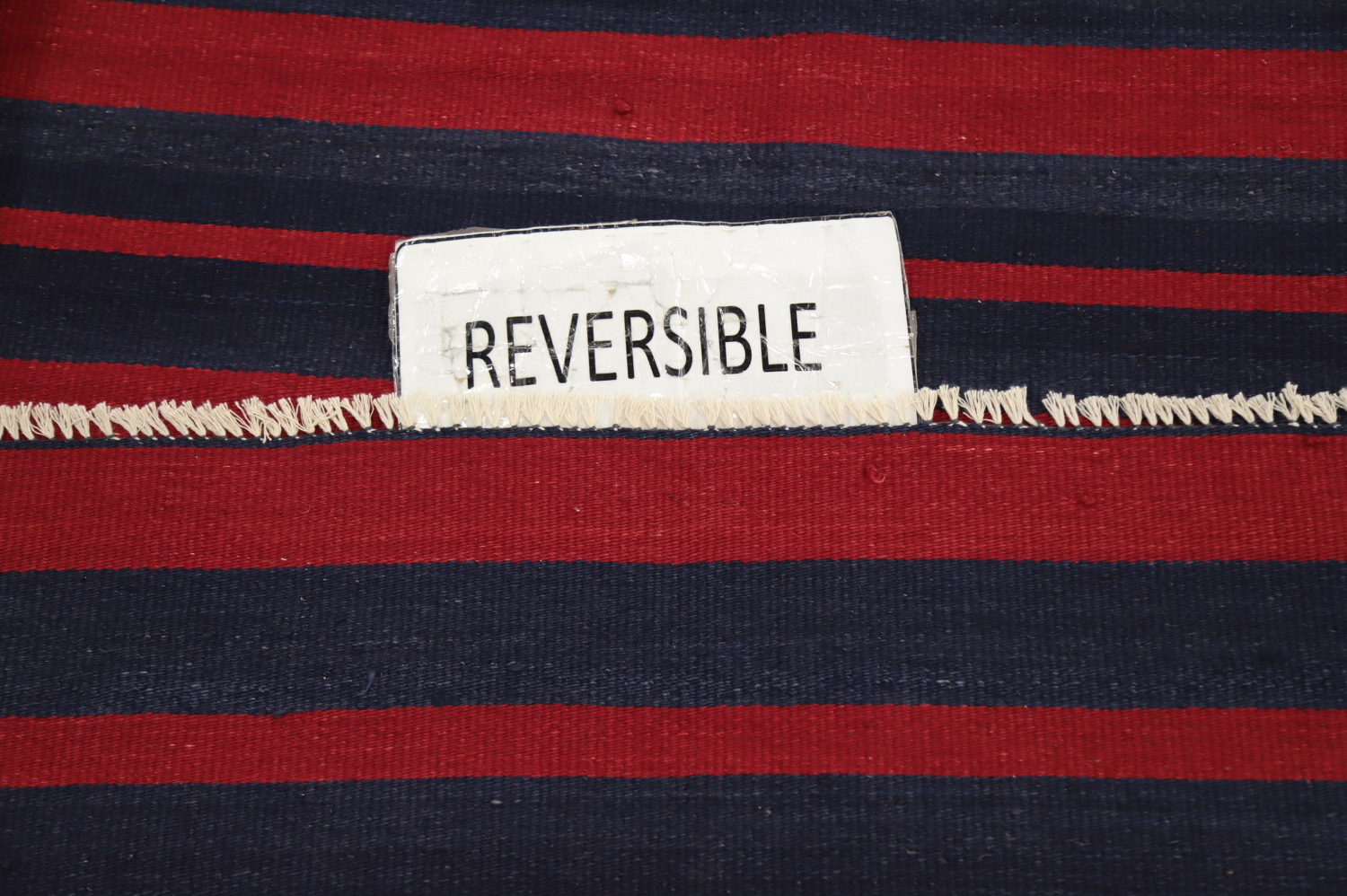 Vegetable Dye Kilim Striped Wool Area Rug 5x10