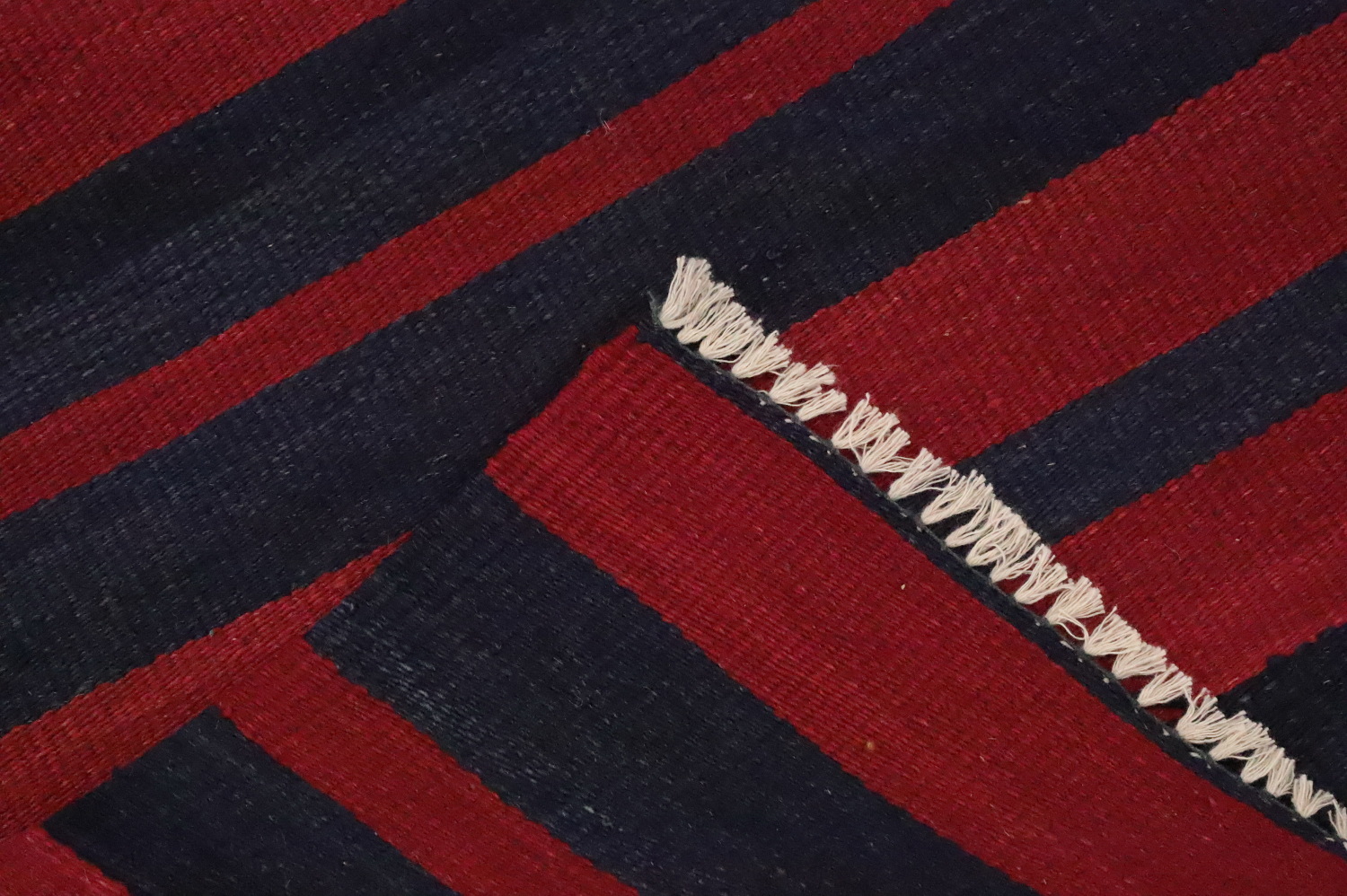 Vegetable Dye Kilim Striped Wool Area Rug 5x10
