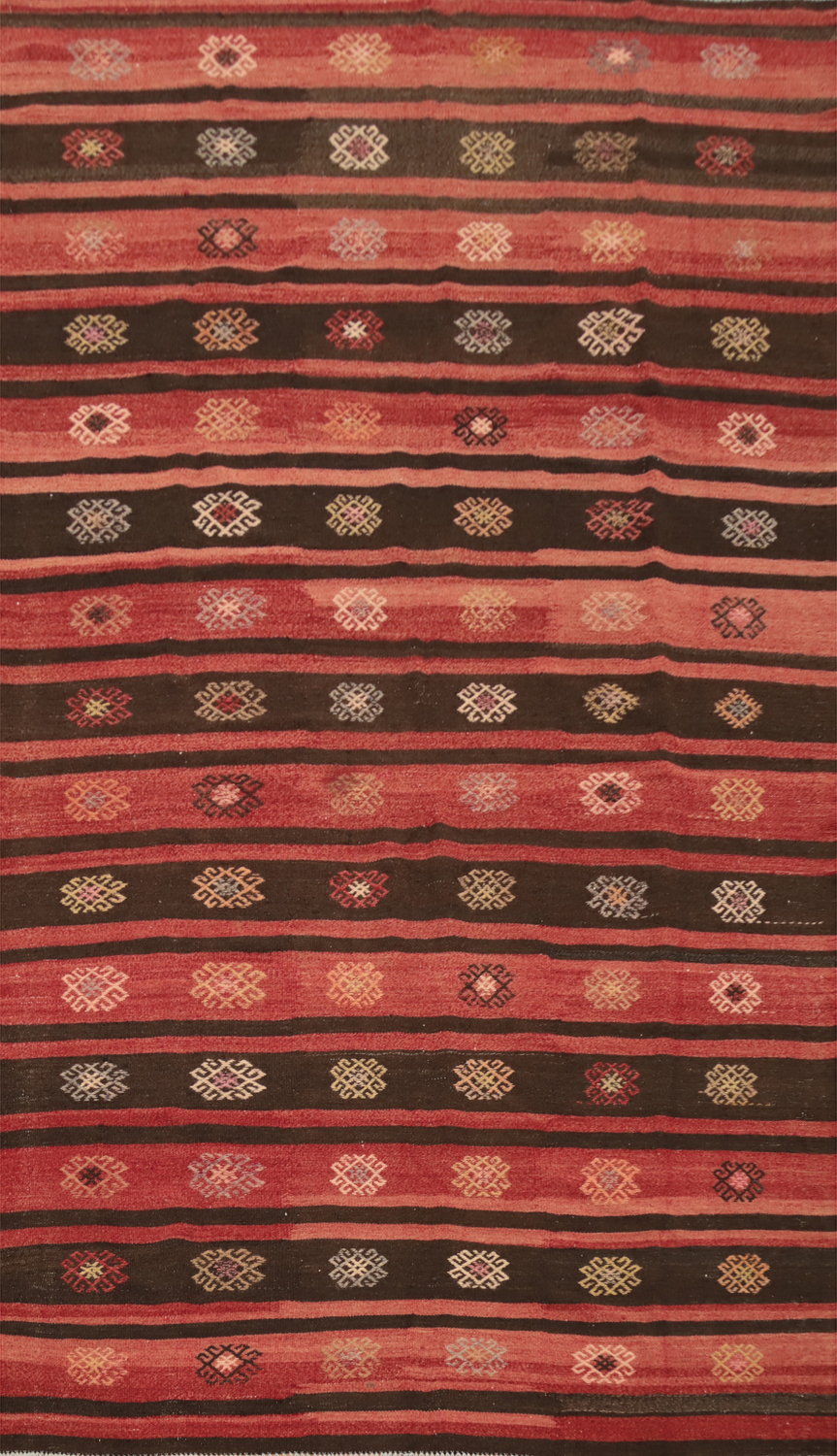 Vegetable Dye Kilim Turkish Area Rug 6x10