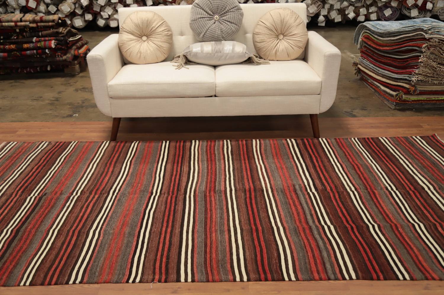 Vegetable Dye Kilim Turkish Area Rug 5x10