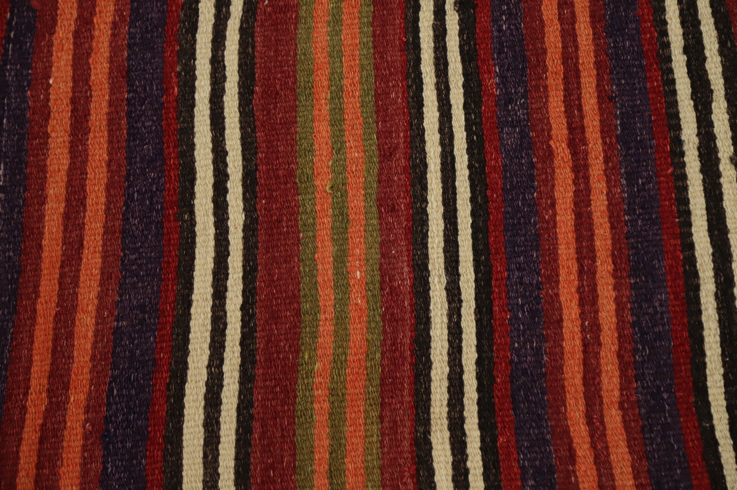 Warm Earth Tones Striped Kilim Area Rug 5x11 for Cozy Living Spaces