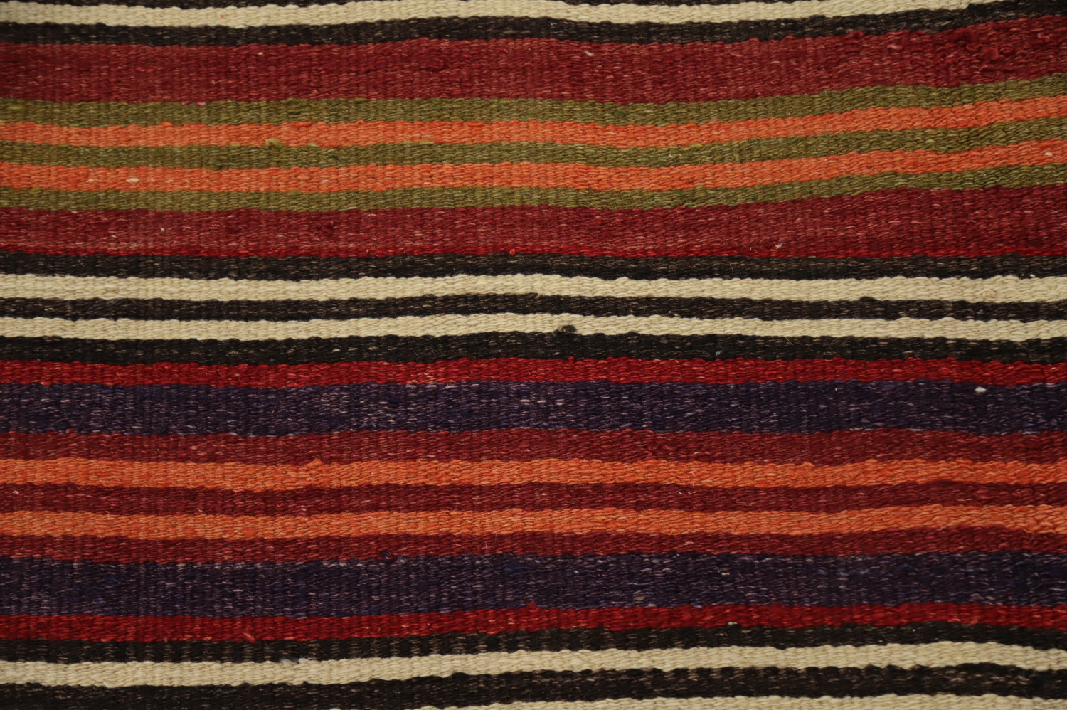 Warm Earth Tones Striped Kilim Area Rug 5x11 for Cozy Living Spaces