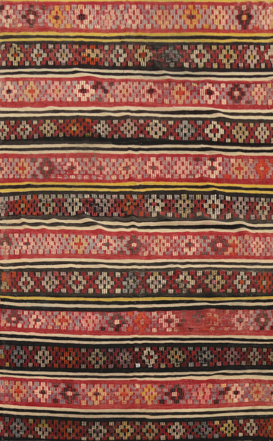 Vegetable Dye Kilim Geometric Area Rug 6x9