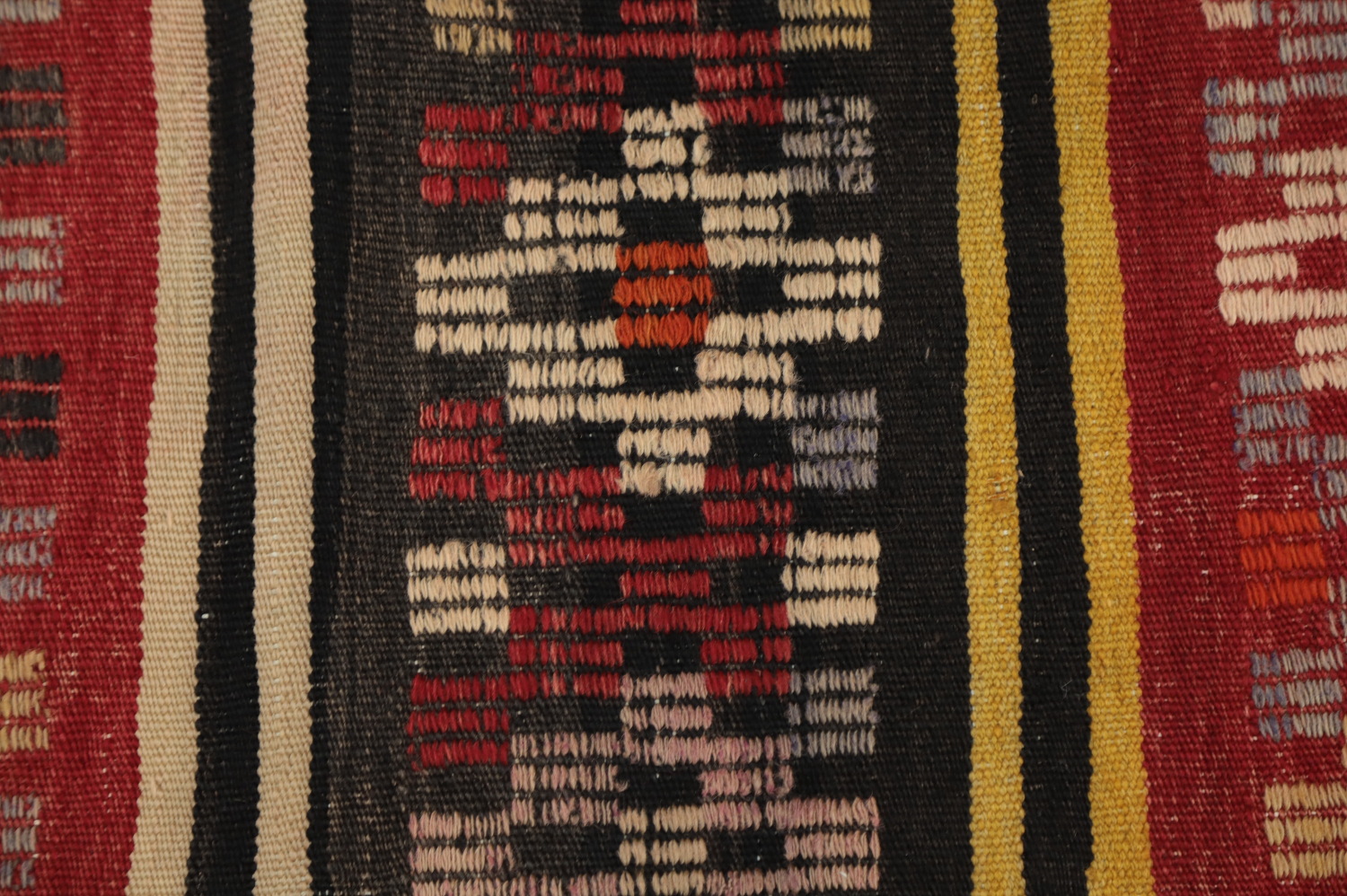 Vegetable Dye Kilim Geometric Area Rug 6x9