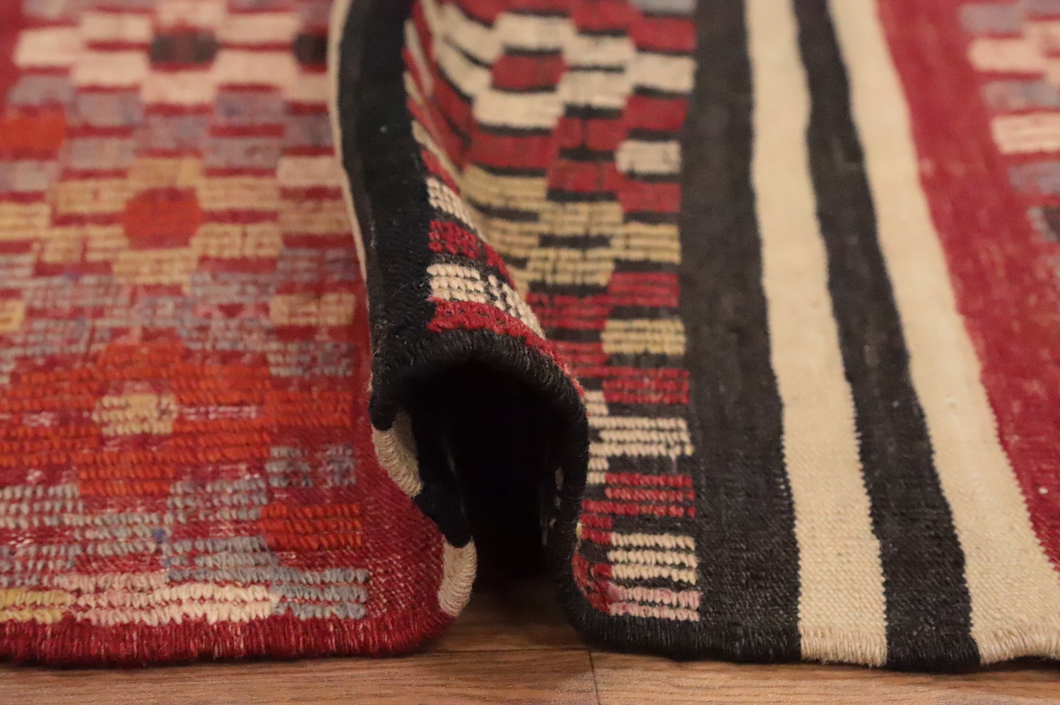 Vegetable Dye Kilim Geometric Area Rug 6x9
