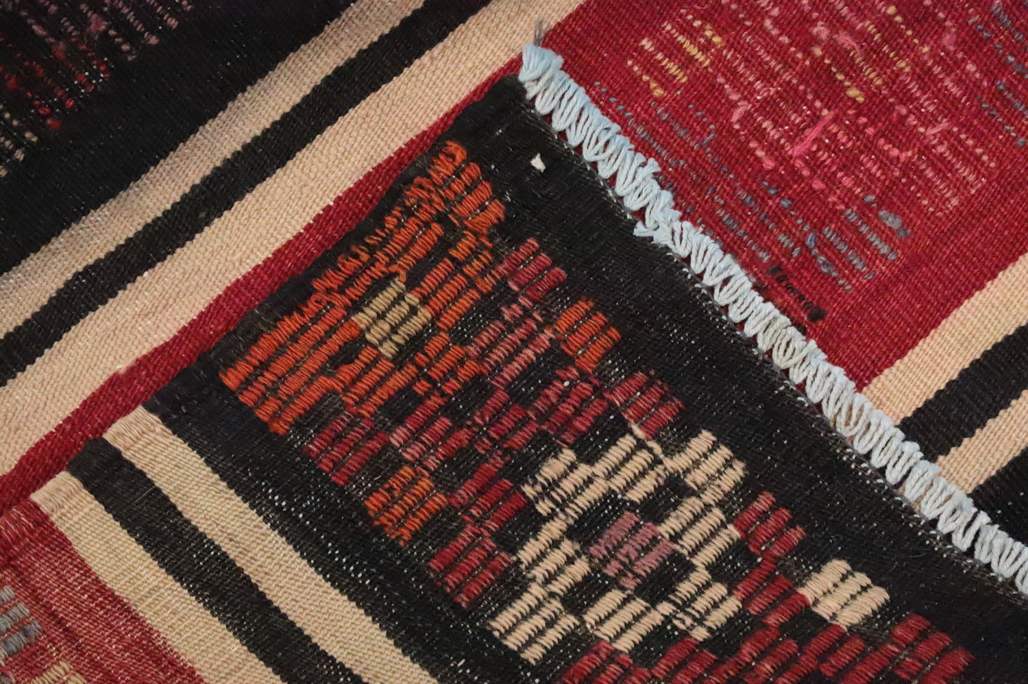 Vegetable Dye Kilim Geometric Area Rug 6x9