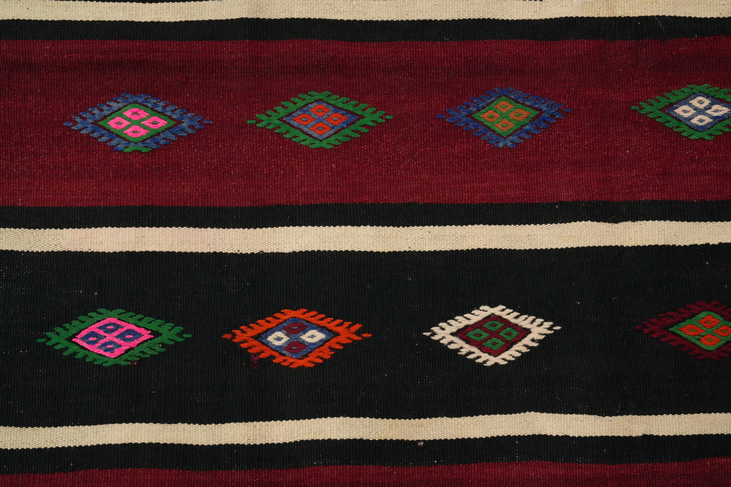 Vegetable Dye Kilim Geometric Area Rug 6x11