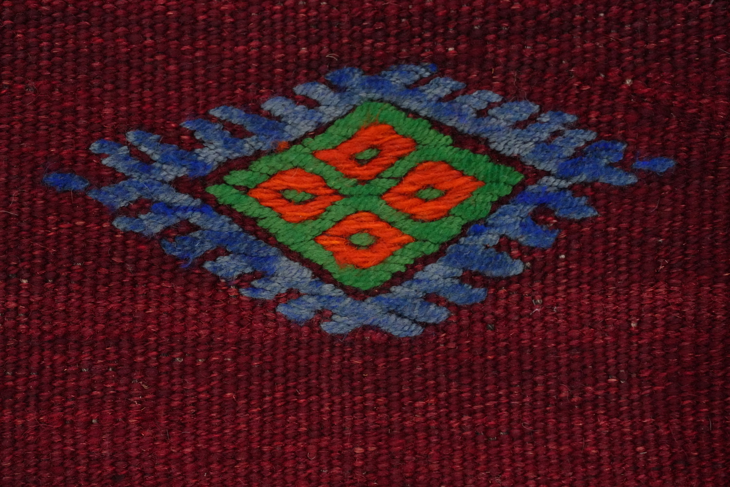 Vegetable Dye Kilim Geometric Area Rug 6x11