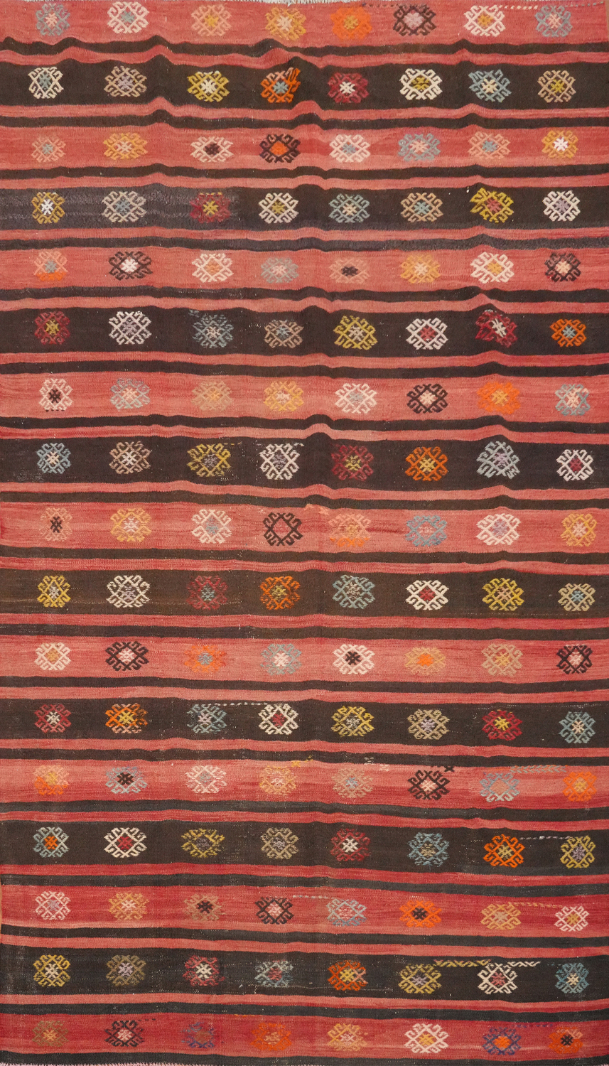 Vegetable Dye Kilim Turkish Area Rug 6x10