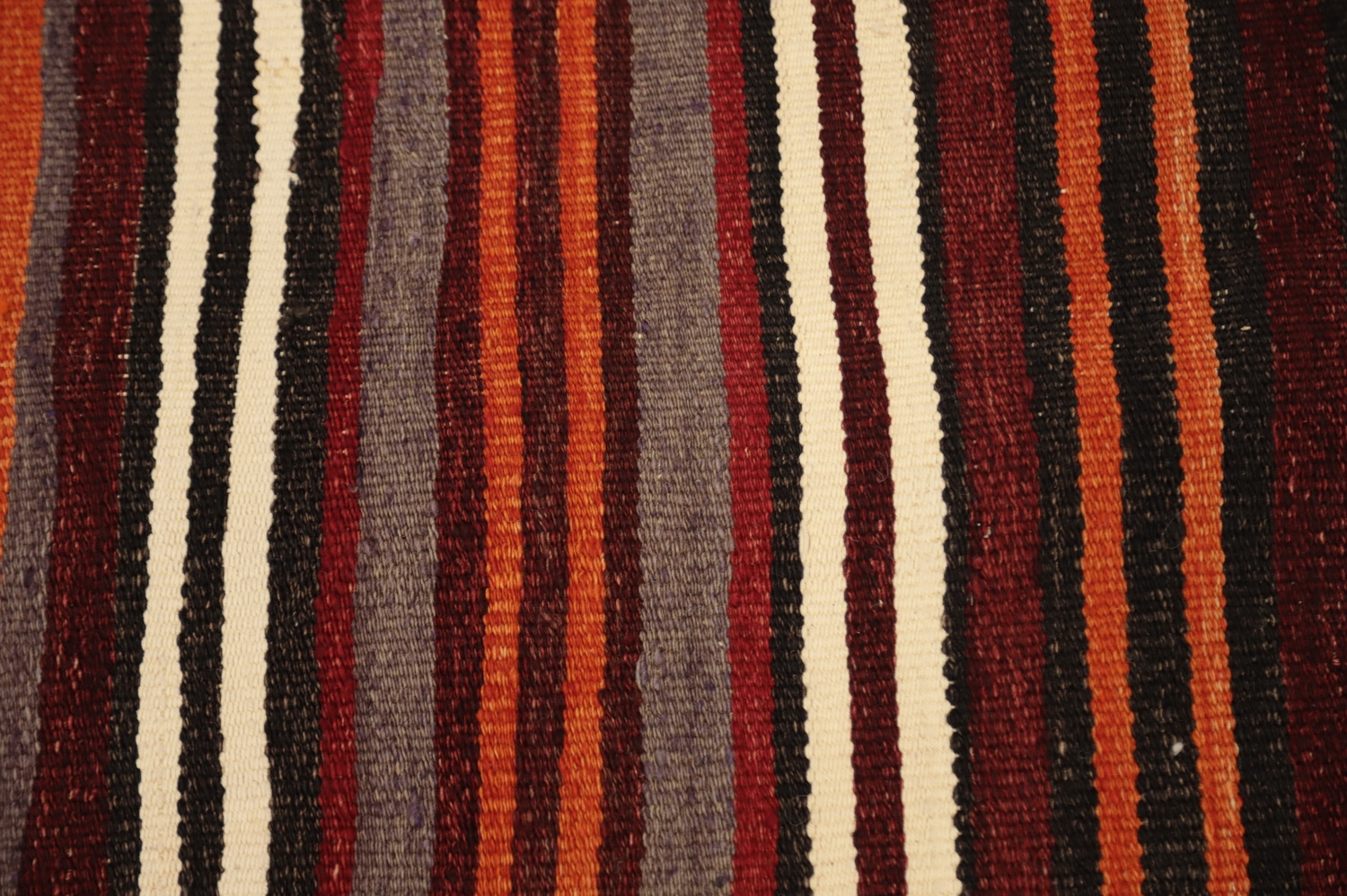 Vegetable Dye Kilim Striped Wool Area Rug 5x9