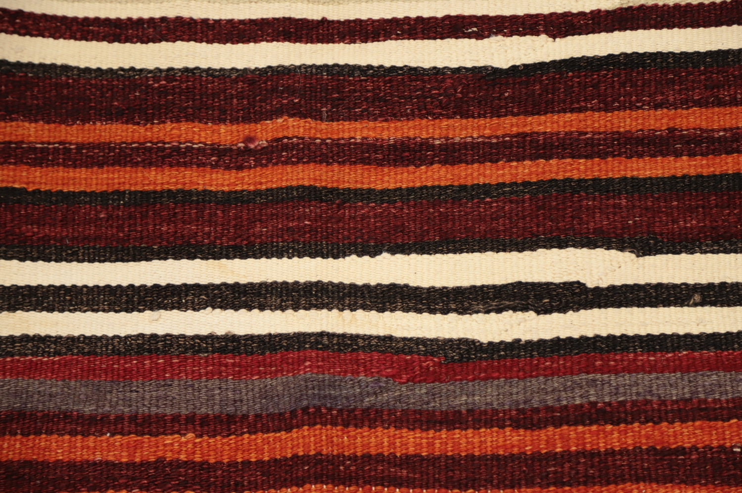 Vegetable Dye Kilim Striped Wool Area Rug 5x9