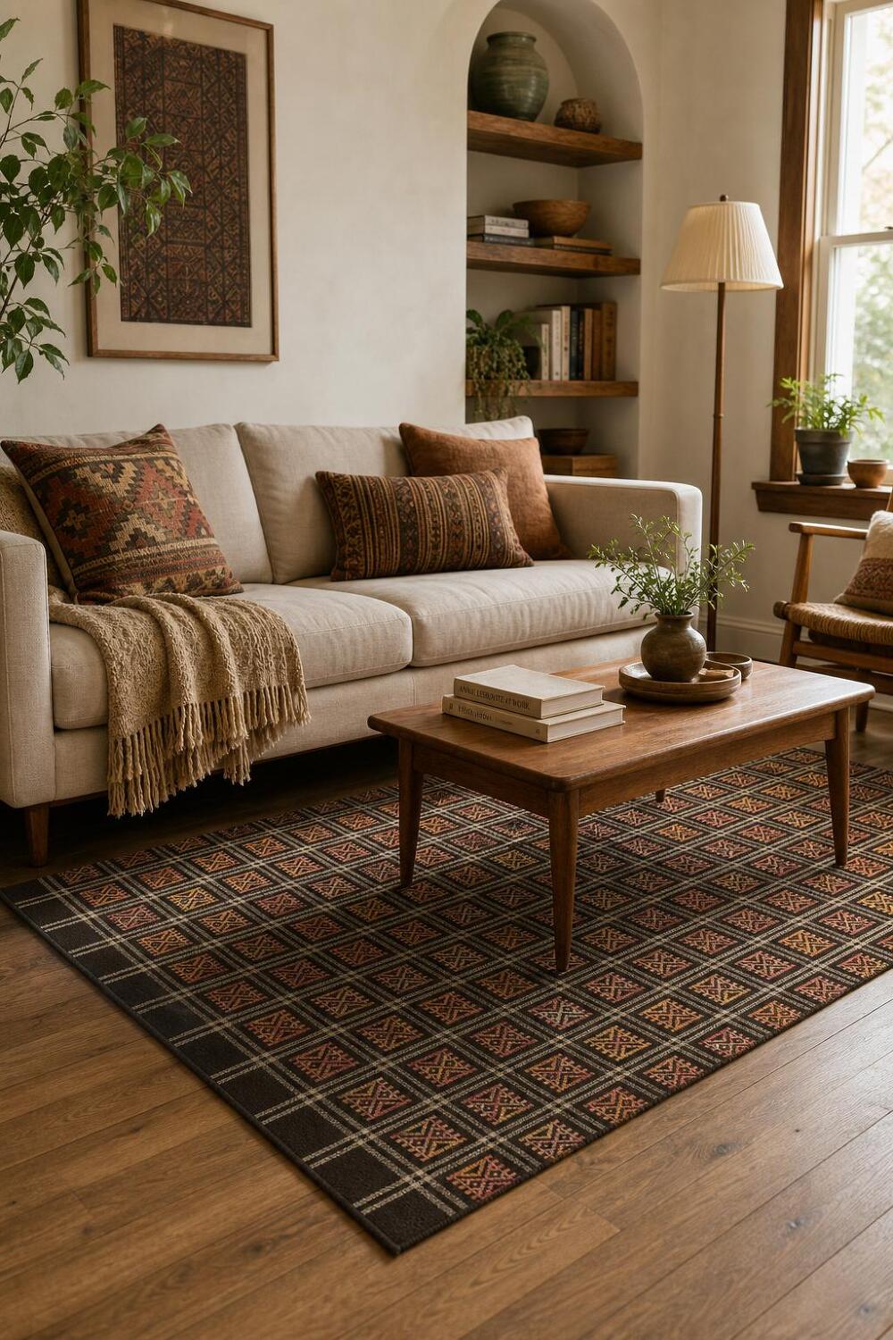 Vegetable Dye Kilim Turkish Runner Rug 4x9