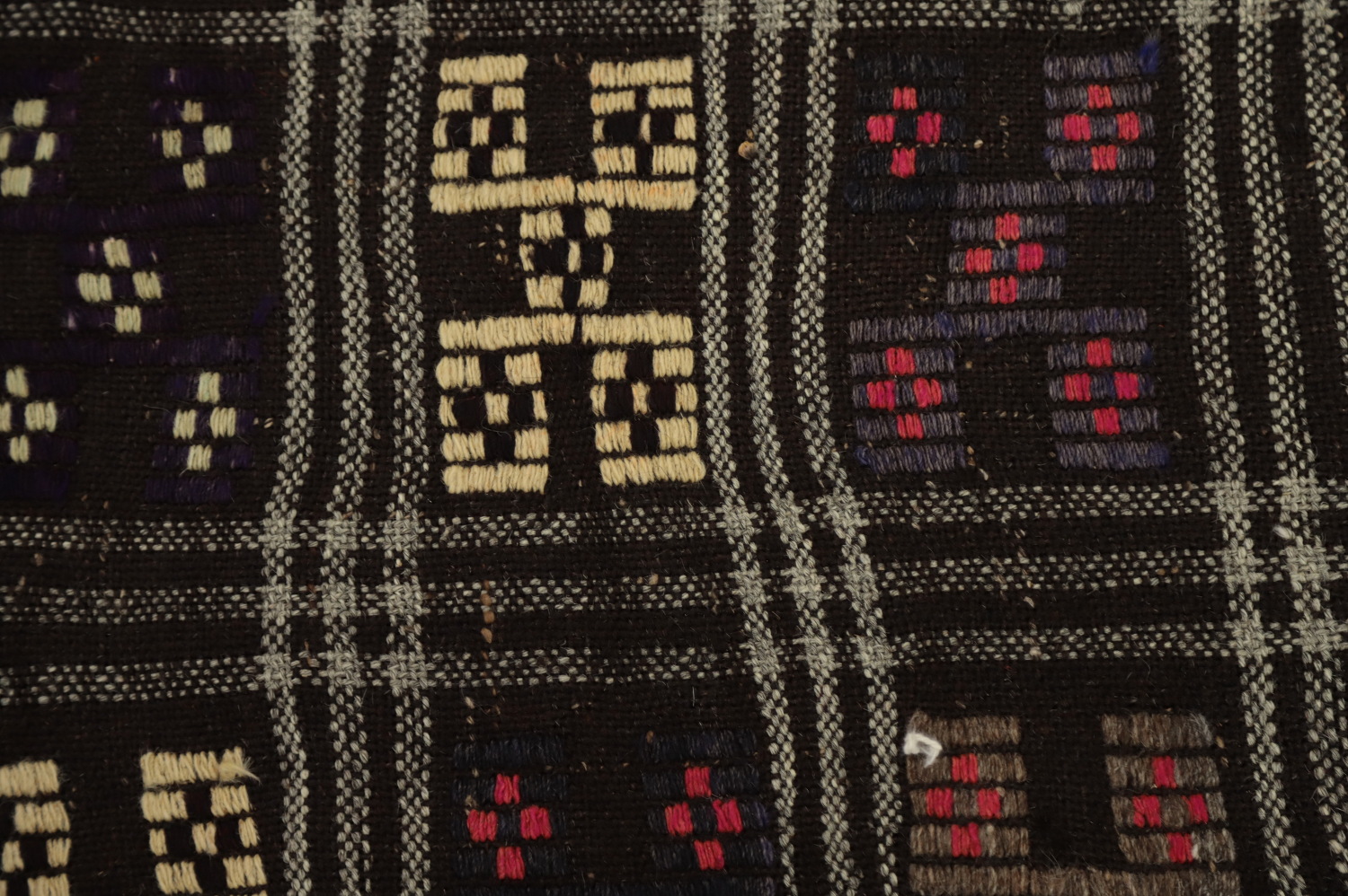Vegetable Dye Kilim Geometric Wool Area Rug 6x11