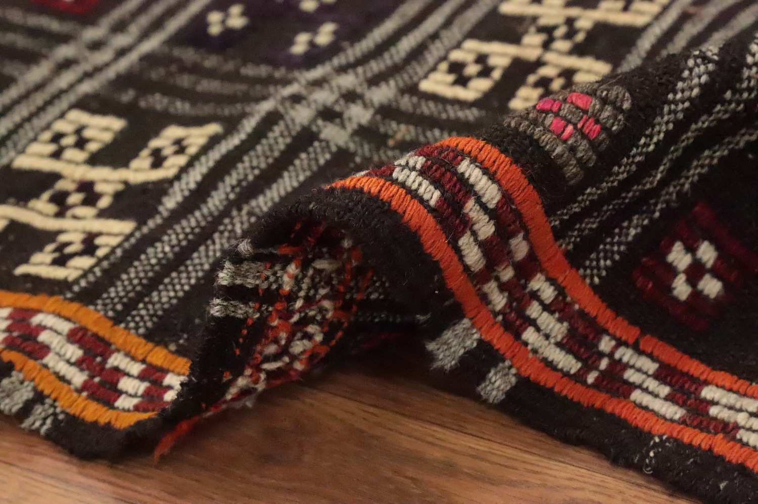 Vegetable Dye Kilim Geometric Wool Area Rug 6x11