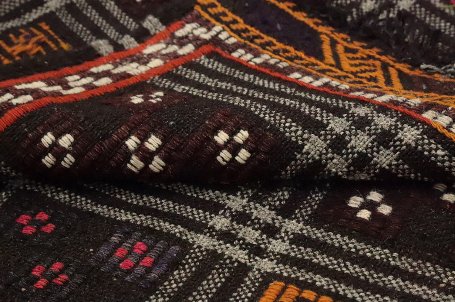 Vegetable Dye Kilim Geometric Wool Area Rug 6x11
