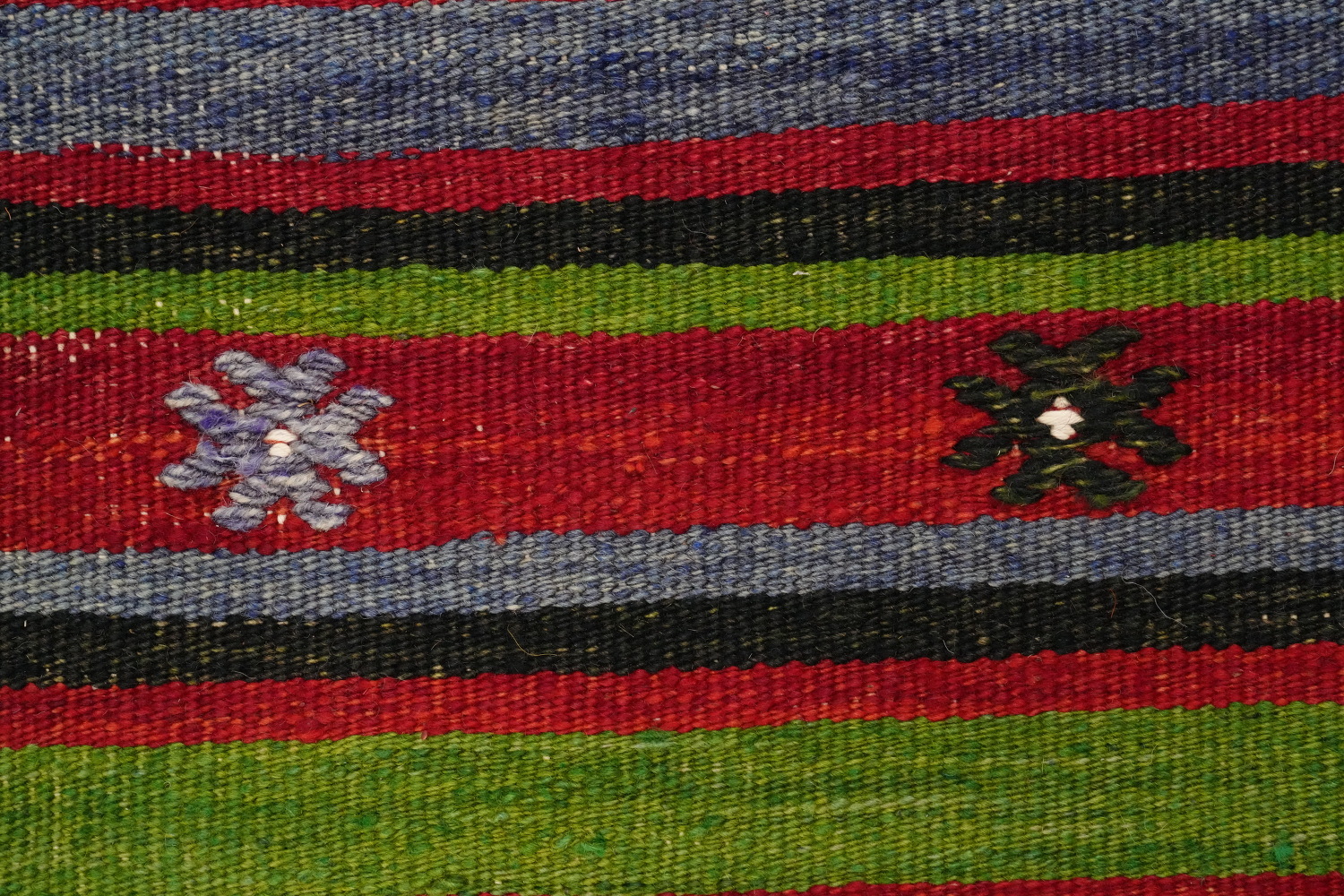 Vegetable Dye Kilim Geometric Wool Area Rug 5x8