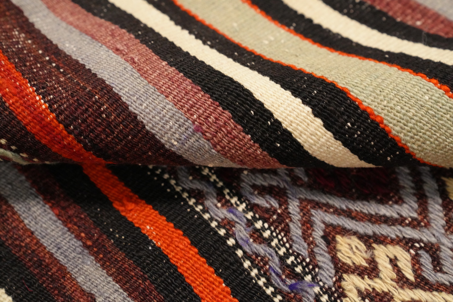 Ethnic Stripes and Bold Hues Kilim Rug 5x7