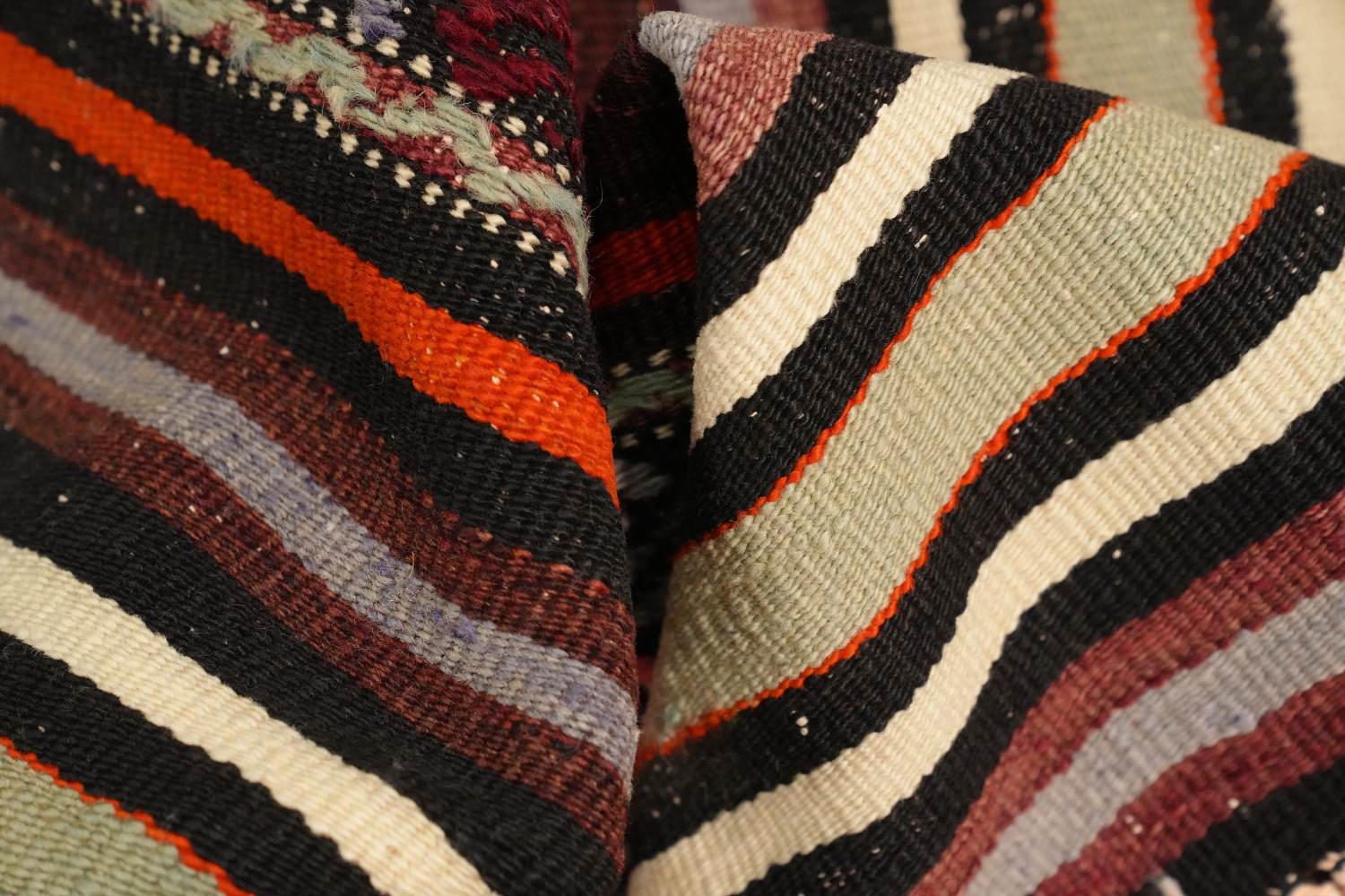 Ethnic Stripes and Bold Hues Kilim Rug 5x7