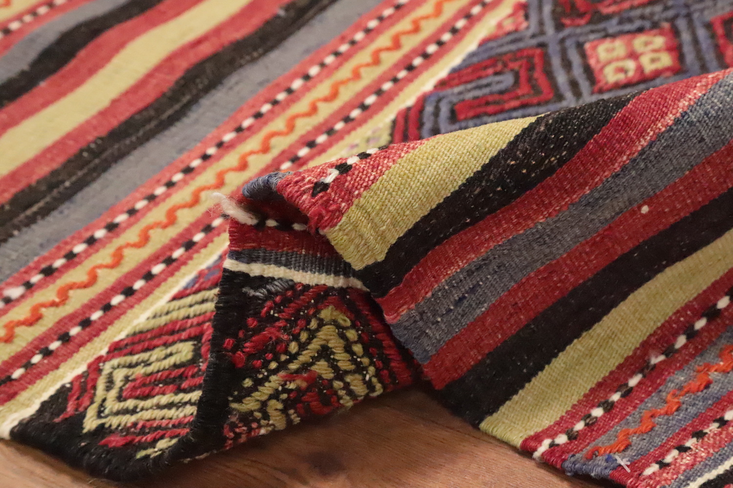 Vegetable Dye Kilim Turkish Area Rug 6x8