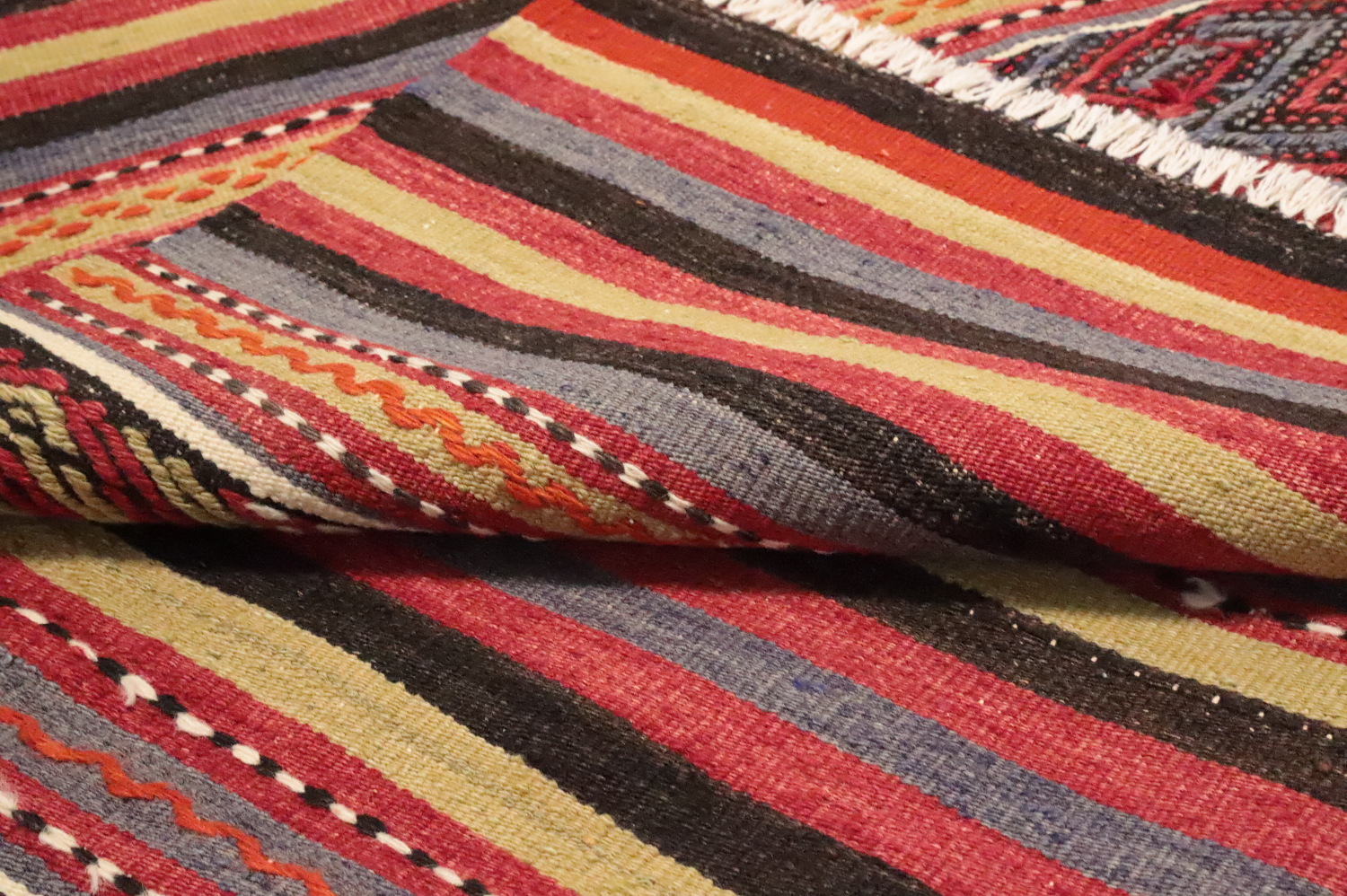 Vegetable Dye Kilim Turkish Area Rug 6x8