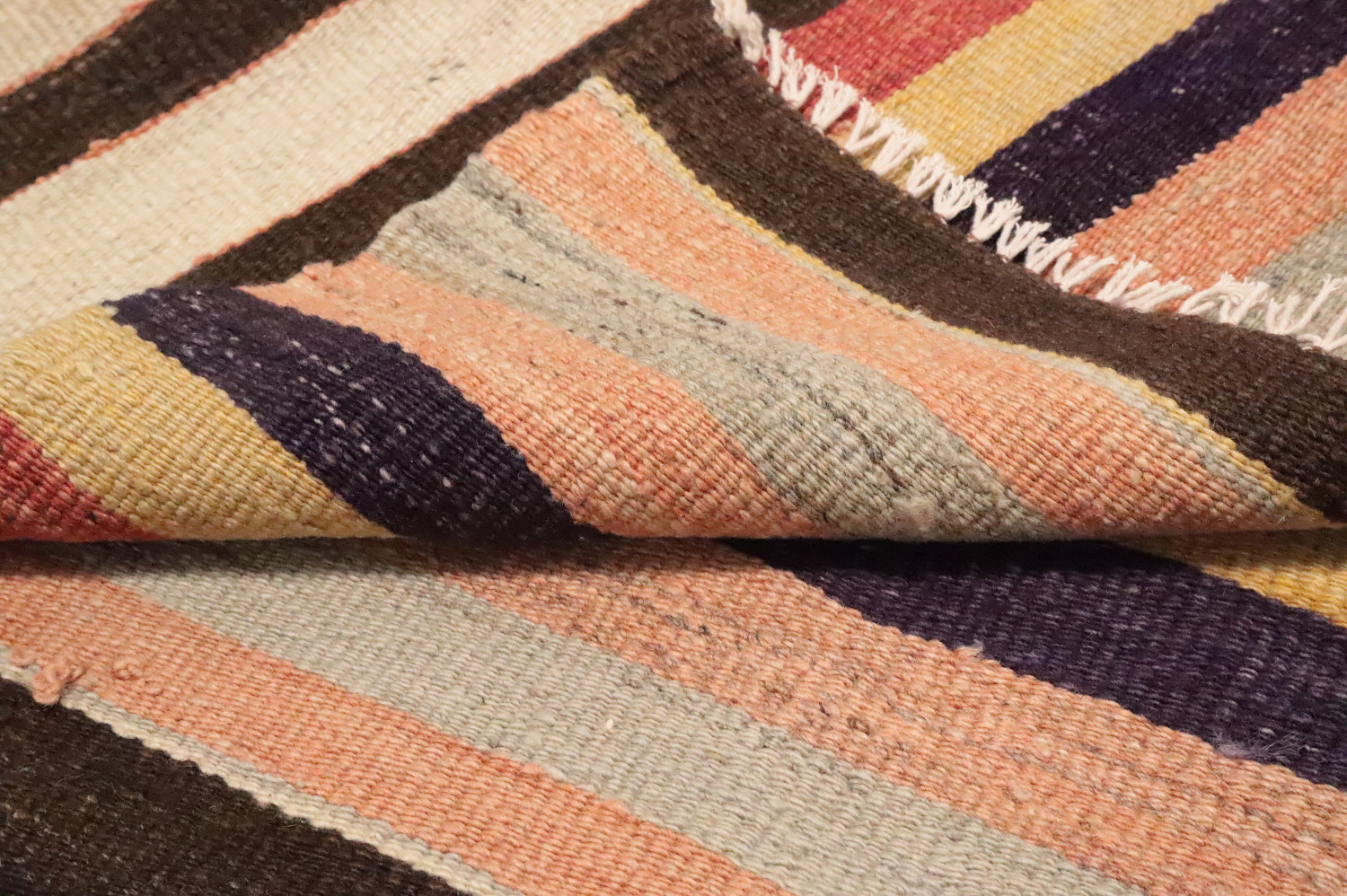 Vegetable Dye Kilim Turkish Area Rug 5x8
