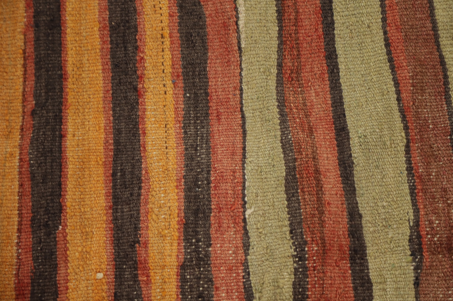Vibrant Earthy Striped Kilim Area Rug 5x9 for Cozy Home Interiors