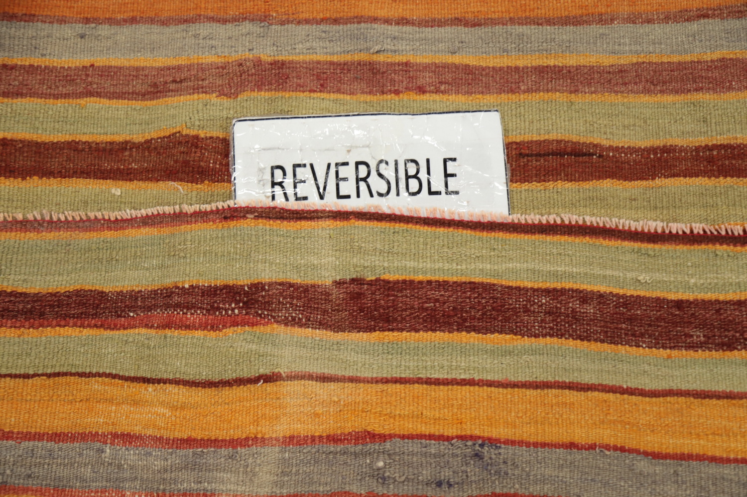 Vibrant Earthy Striped Kilim Area Rug 5x9 for Cozy Home Interiors