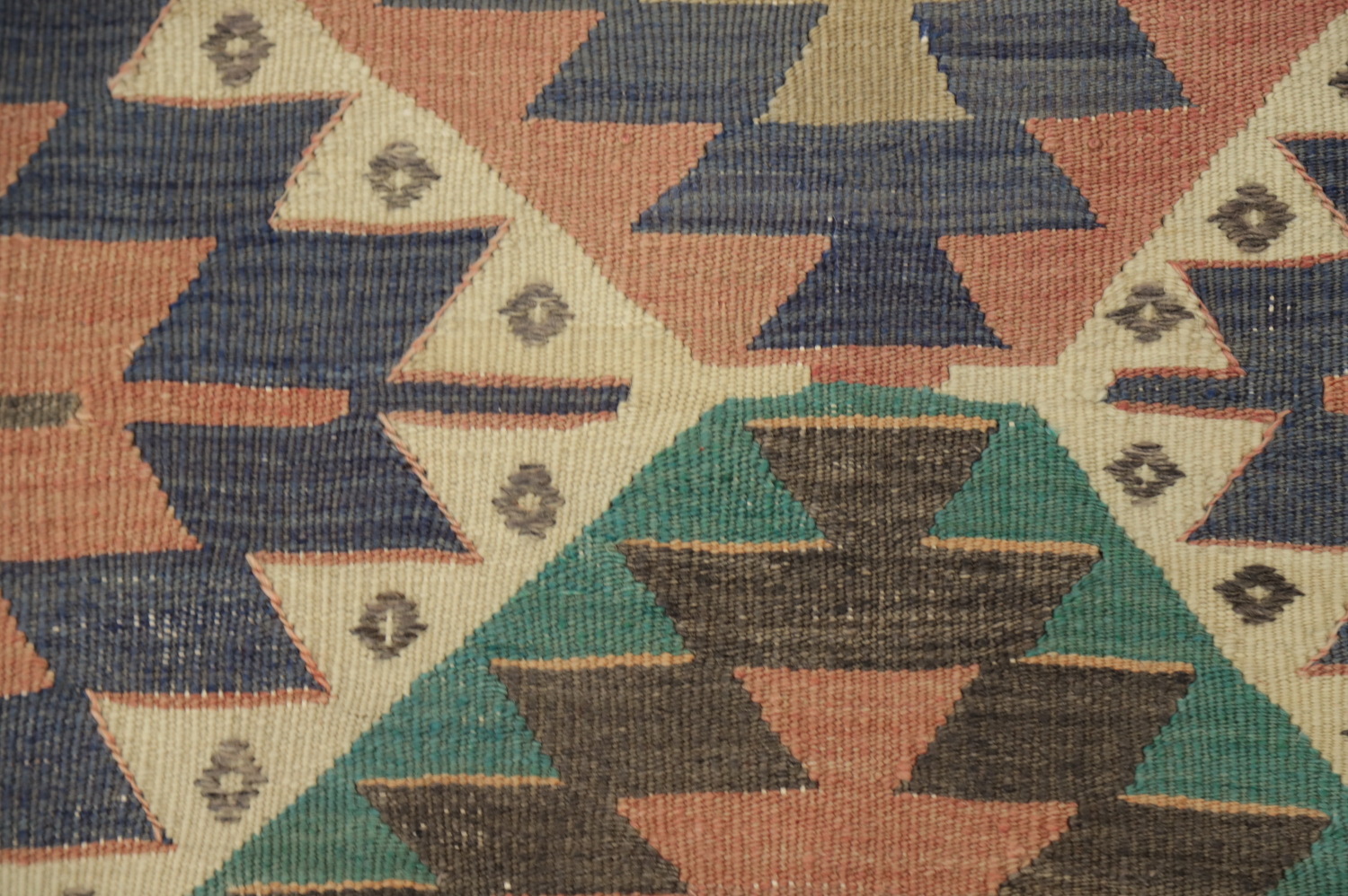 Vegetable Dye Kilim Geometric Area Rug 6x9