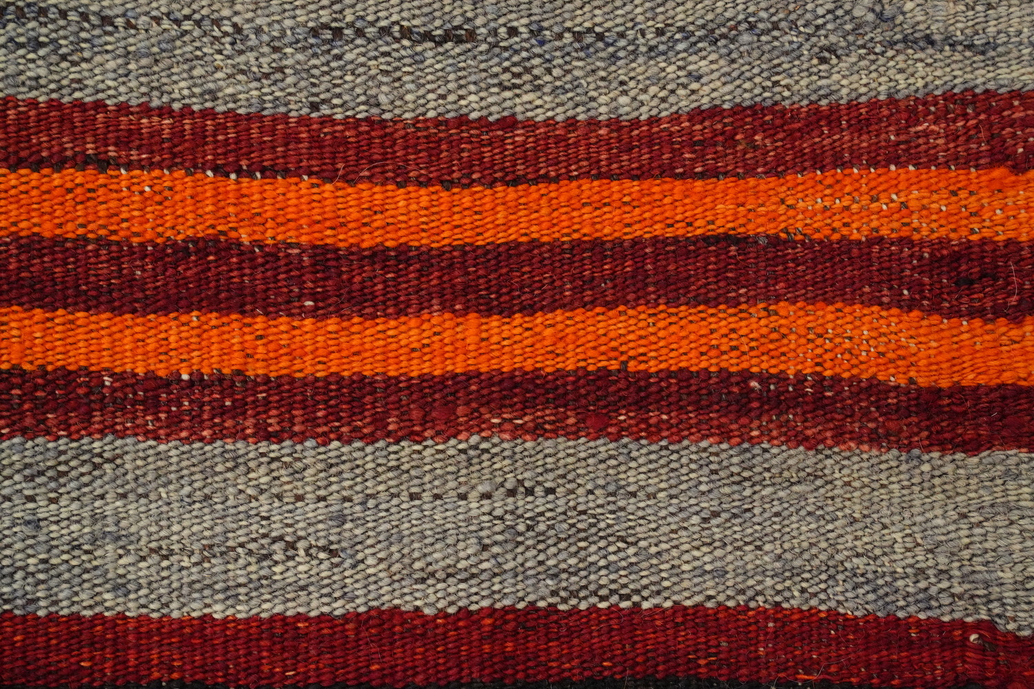 Vibrant Stripes Handmade Wool Kilim Area Rug 5x11