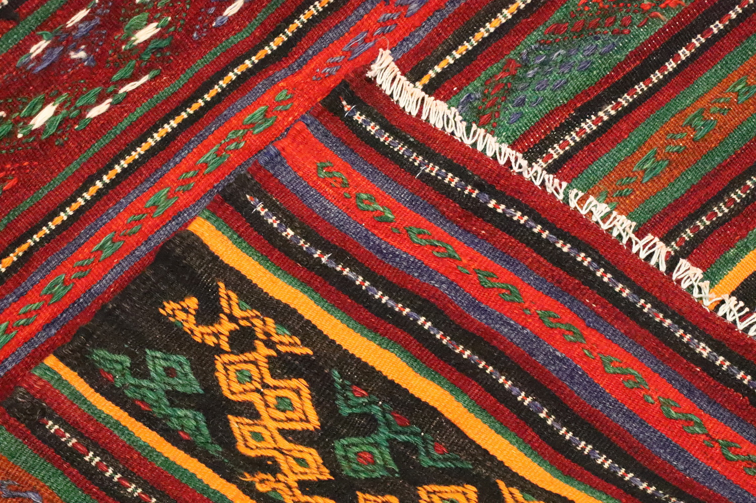 Vibrant Striped Kilim Area Rug 6x11 for Eclectic Home Decor