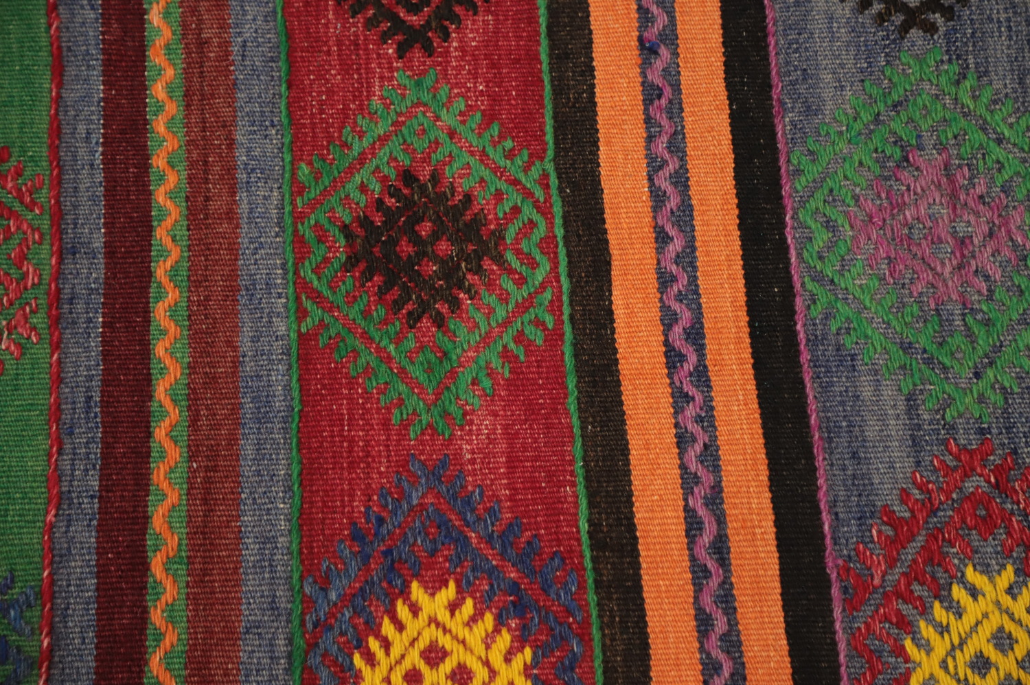 Vibrant Geometric Kilim Area Rug 6x10 for Bohemian Living Rooms