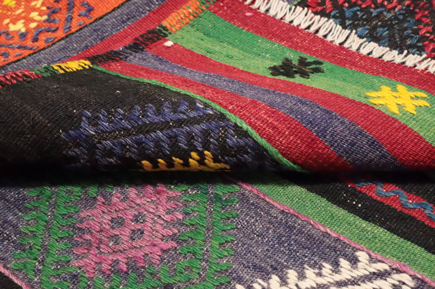 Vibrant Geometric Kilim Area Rug 6x10 for Bohemian Living Rooms