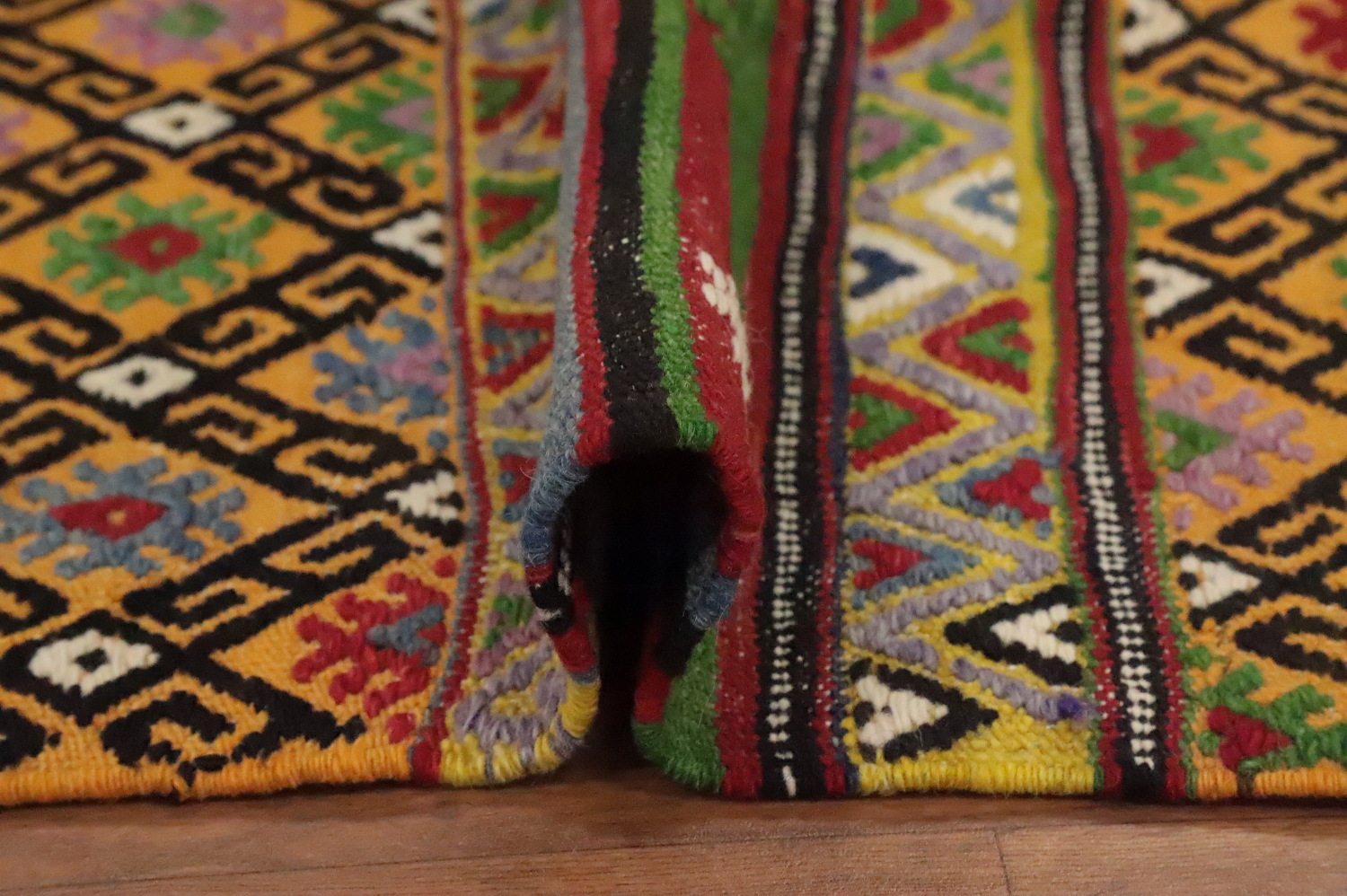 Vegetable Dye Kilim Turkish Area Rug 5x8